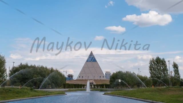 Palace of Peace and Reconciliation. Astana, Kazakhstan. TimeLapse. 4K смотреть онлайн