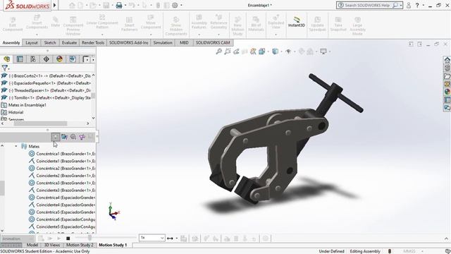 SOLIDWORKS Student Edition Academic Use Only Ensamblaje1 2020 09 15 16 03 35 смотреть онлайн