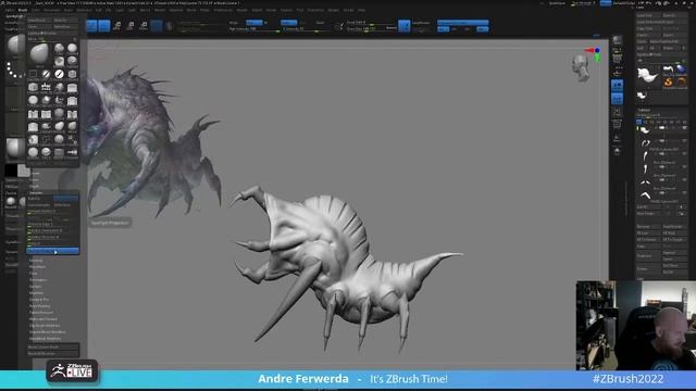 Sculpting with Andre Ferwerda - ZBrush 2022 смотреть онлайн