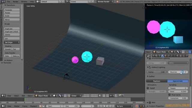 Indirect Lighting - Tutorial Blender em português смотреть онлайн