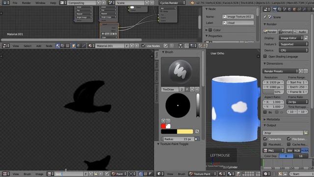 Blender Cup Texture Painting 3 Stencil Brush смотреть онлайн