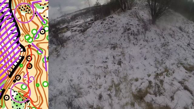 16 02 25, Рождественский карьер, Обидная зима-2, А, Ярослав, headcam orienteering