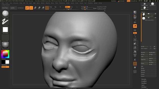 How to create head in Zbrush | Telugu Zbrush tutorials | Telugu multimedia смотреть онлайн