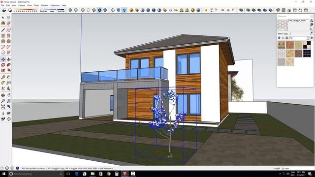 Sketchup Landscape and Vray Render Sketchup Villa Tutorial 10 смотреть онлайн