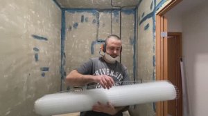 Создаем поверхность для цементной штукатурки и закрепляем штукатурную сетку