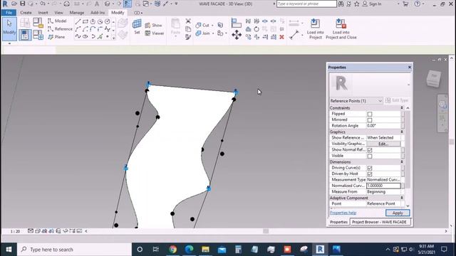 Revit adaptive parametric modelling lesson(Wave Facade) смотреть онлайн