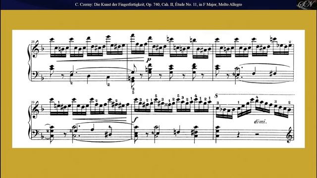 Carl Czerny: Étude Op.740 No.11 in F Major, from Die Kunst der Fingerfertigkeit, Cah. II смотреть онлайн