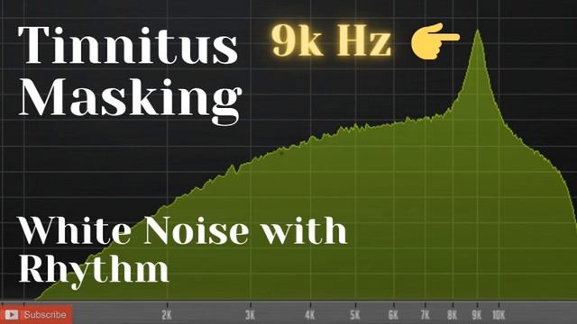 2Hrs 9000 Hz Tinnitus White Noise Masker With Rhythm Sounds | Tinnitus Sound Therapy