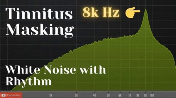2Hrs 8000 hz Tinnitus White Noise Masker with Rhythm Sounds | Tinnitus Sound Therapy