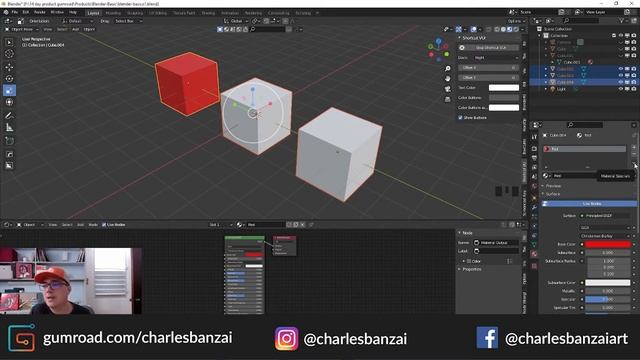 Charles Banzai Quick Tip Blender Como aplicar color a multiples objetos en Blender 3d. смотреть онлайн