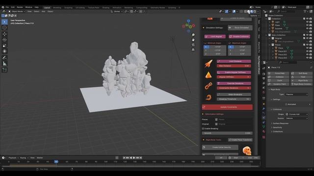 Ragdoll Wizard Addon - Tree Destruction Simulation Blender Tutorial смотреть онлайн