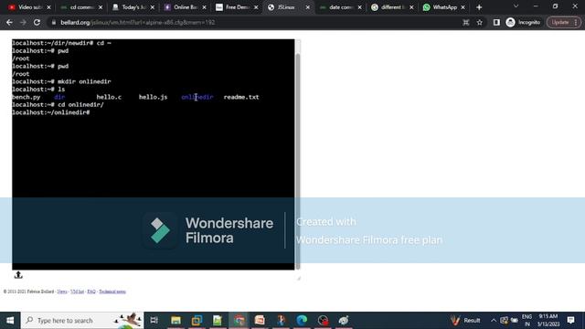 practical in linux commands via the online editor, смотреть онлайн