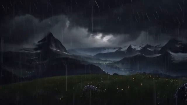 1 HOURS Heavy Night Rain, Rain Sounds For Relaxing Sleep, Insomnia, Meditation, Study, PTSD