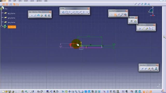 CATIA model: pin смотреть онлайн