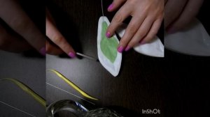 Лист пиона из холодного фарфора