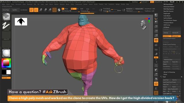 #AskZBrush - How to Copy and Paste UVs in ZBrush смотреть онлайн