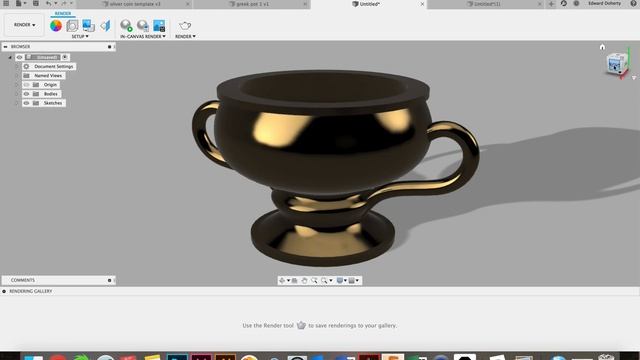 Fusion 360 - How to Make a Pot: Part 3 Materials and Render смотреть онлайн