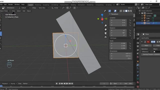 Blender Tutorial - How to cut shapes from object in Blender? - Boolean Modifier смотреть онлайн