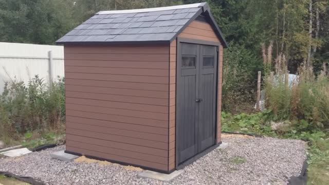 Сарай из ДПК для садового инвентаря смотреть онлайн