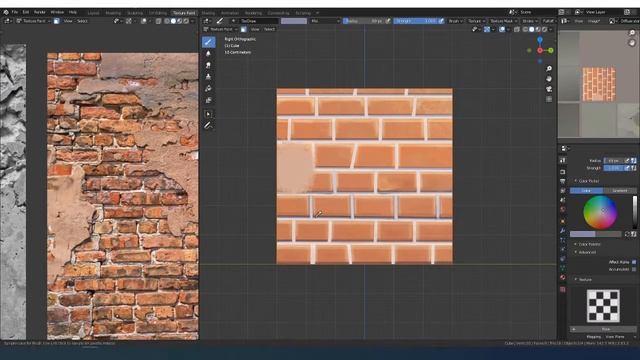 [#1] Blender 2.83 Texture Paint Brickwall [Timelapse] [Twitch LIVE Session] смотреть онлайн