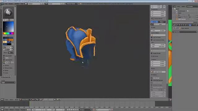 Blender- hand painted texture- Low poly helmet смотреть онлайн