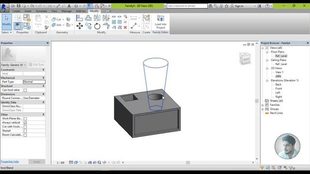 #8 | Void Blend | Autodesk Revit Architecture Family Full Tutorials | Hindi | смотреть онлайн