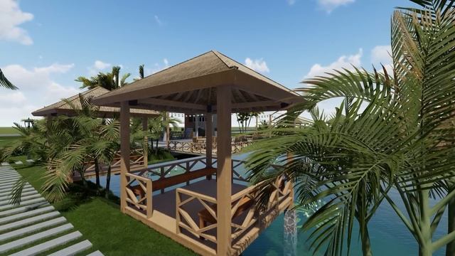 Coffee shop & Restaurant in the Ricefield #autocad #lumion #sketchup #3Danimation смотреть онлайн