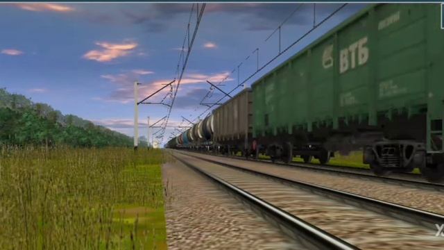 ВЛ11м-201 с грузовым составом • более менее реальный звук • trainz android смотреть онлайн