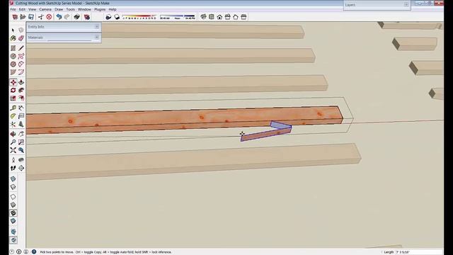 Cutting Lumber with SketchUp Part 1: Basic Cuts and Notches смотреть онлайн