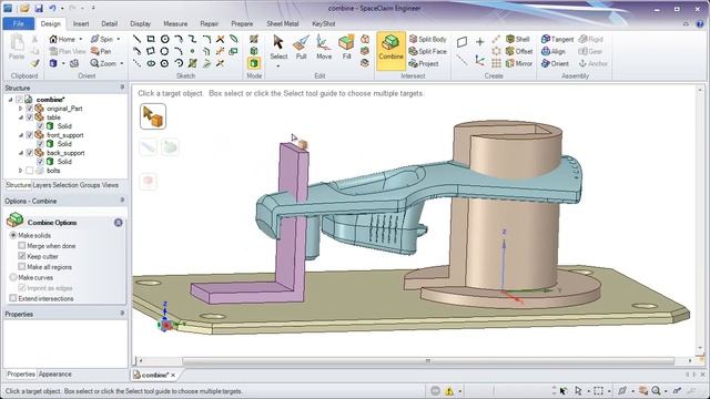 Basic Combine ||Ansys SpaceClaim Tutorial #spaceclaim #ansys смотреть онлайн