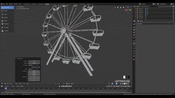 How to Make a Low-Poly Ferris Wheel (Blender 2.81 Tutorial)