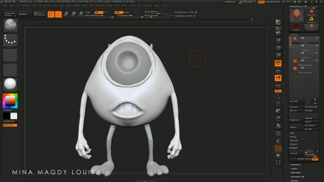ZBrush Sculpting #monstersinc2 Tutorial | ZBrush Tutorial for Beginners | ZBrush 2020, free tutoria смотреть онлайн