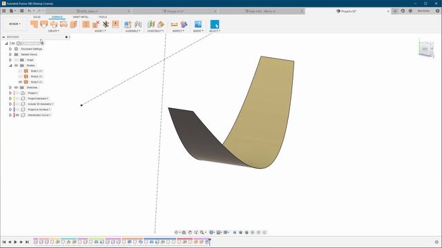 Fusion 360: Intersection Curve смотреть онлайн