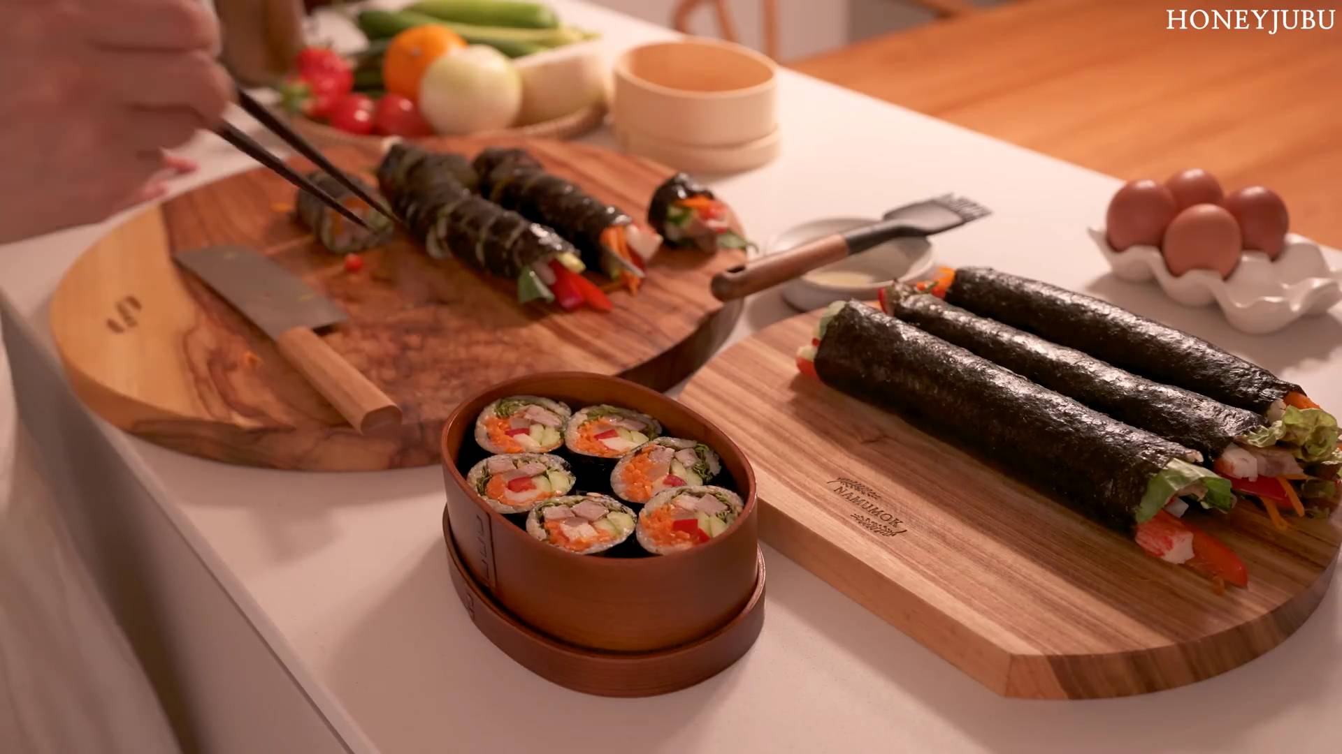 Honeyjubu 5 утра рутина Обед-бокс для мужа (кимбап) Приготовьте 6 гарниров смотреть онлайн