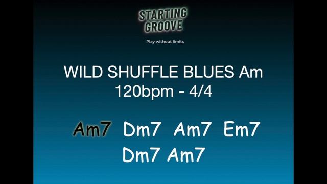 BACKING TRACK WILD SHUFFLE BLUES NO BASS Am 120bpm смотреть онлайн