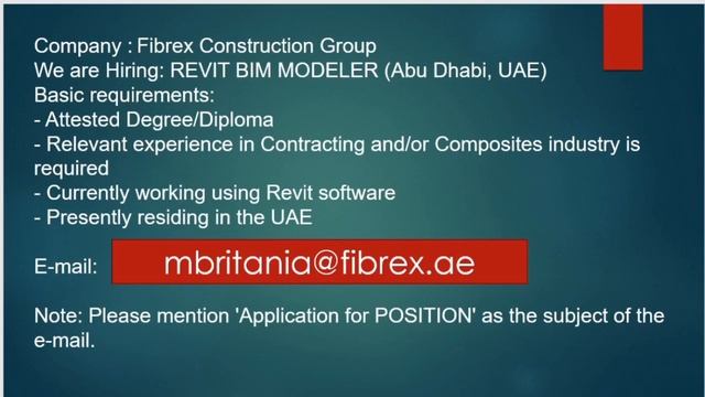 Dubai Jobs 2021 ! REVIT BIM MODELER Job ! Apply Now ! смотреть онлайн