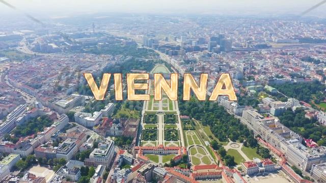 Inscription on video. Vienna, Austria. Belvedere is a baroque palace complex in Vienna. Built by Lu смотреть онлайн