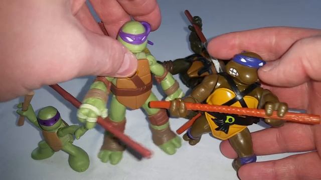 Teenage Mutant Ninja Turtles (TMNT) Donatello figure 1988, 2002, 2013 review смотреть онлайн