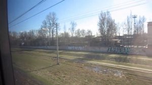Вид из окна Сапсана 2015 звук разгона. Отправляемся из Санкт-Петербурга в апреле 2015 года