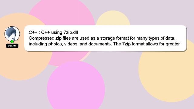 C++ : C++ using 7zip.dll смотреть онлайн