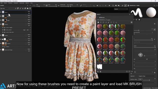 How to use Decorative Fabric Border Trim brushes смотреть онлайн