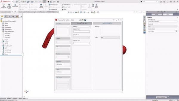 How to Add Custom Properties with the Property Tab Builder | Beginner SOLIDWORKS Tutorial