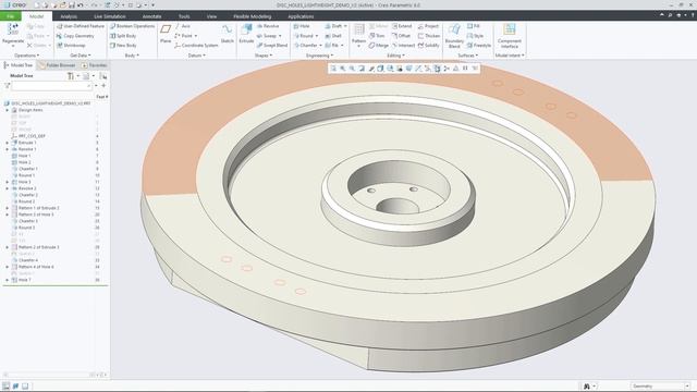 Lightweight Representation Support for All Types of Holes | Creo 8 смотреть онлайн