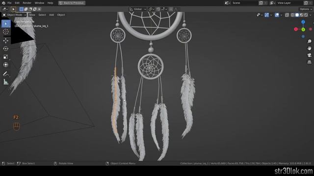 Blender Timelape - Atrapasueños (Hair System) смотреть онлайн