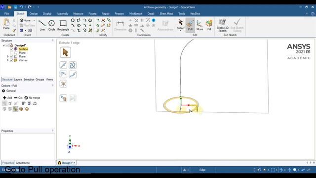 ANSYS-SpaceClaim || How to create Fluid volume || (Elbow pipe -1) смотреть онлайн