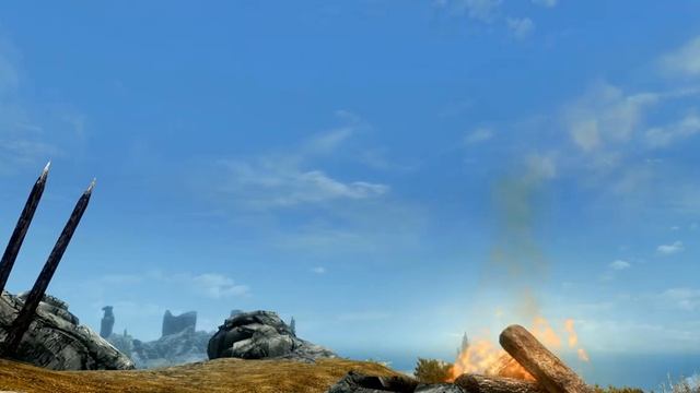 Скайрим, где-то у костра! 1 час.