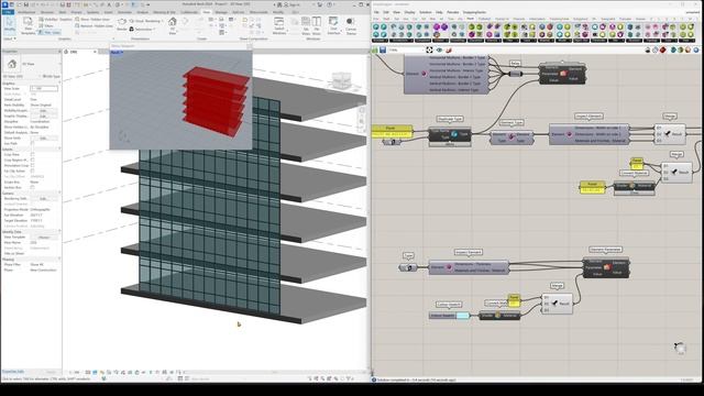 Curtain wall and wing creation , Tutorial video. Rhino inside Revit смотреть онлайн