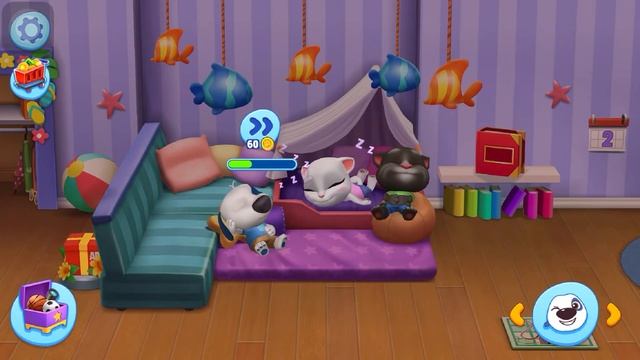 My Talking Tom Friends Gameplay Walkthrough: Day 4 with Tom, Angela and Hank (No Ads + No Skip) смотреть онлайн