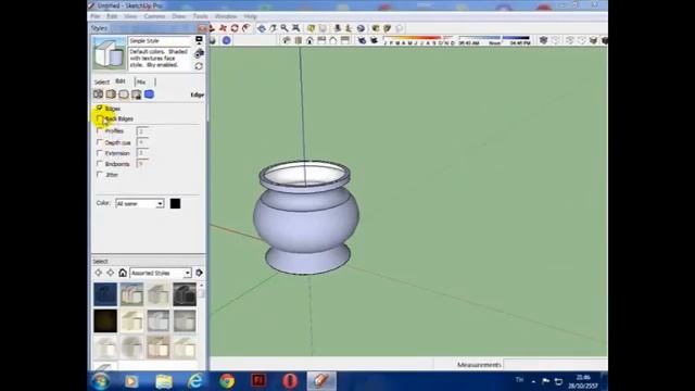 บทที่ 6 การสร้างแจกัน ด้วยโปรแกรม Google Sketchup Pro 8 смотреть онлайн