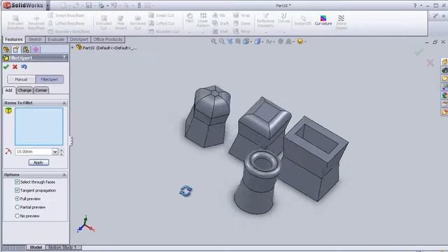 19 SolidWorks beginner TUTORIAL FILLET XPERT смотреть онлайн